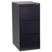 FIRSTLINE VERTICAL FILING CABINET 3 DRAWER W470 X D620 X H1020MM BLACK TEXTURE