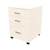 ZEALAND MOBILE 2 DRAWER 1 FILE LOCKABLE W465 X D500 X H660MM WASHED MAPLE