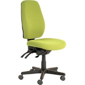 BURO AURA ERGO OFFICE CHAIR HIGHBACK 3LEVER JETT FABRIC GREEN