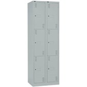 PRECISION CLASSIC STORAGE LOCKER 3 TIER BANK OF 2 W750 X D457 X H1800MM SILVER GREY