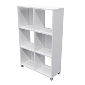 ZEALAND CUBBY HOLE BOOKCASE 6 CUBE W800 X D300 X H1250MM WHITE