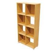 ZEALAND CUBBY HOLE BOOKCASE 8 CUBE W800 X D300 X H1650MM TAWA