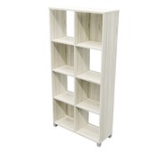 ZEALAND CUBBY HOLE BOOKCASE 8 CUBE W800 X D300 X H1650MM COASTAL ELM