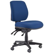 BURO ROMA OFFICE CHAIR MIDBACK 3LEVER JETT FABRIC DARK BLUE