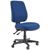 BURO ROMA OFFICE CHAIR HIGHBACK 2LEVER JETT FABRIC DARK BLUE