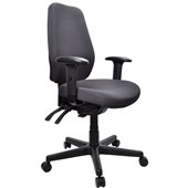 BURO AURA ERGO OFFICE CHAIR HIGHBACK 3LEVER WITH ARMS DARK GREY