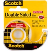 SCOTCH DOUBLE SIDED TAPE ON DISPENSER W127MM X L635M TRANSPARENT