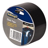 SELLOTAPE CLOTH TAPE W48MM X L10M BLACK