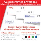 CUSTOM PRINT ENVELOPE POSTAGE INCLUDED PLAIN C4 BOX 250