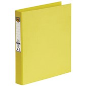 MARBIG LINEN RING BINDER PE 2D 25MM A4 LEMON