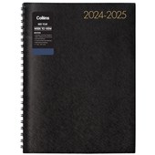 COLLINS BOSTON MID YEAR APPOINTMENT DIARY A4 WEEK TO VIEW WIRO 20242025