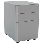 KNIGHT AGILE MOBILE METAL 2 DRAWER 1 FILE W390 X D535 X H580MM SILVER