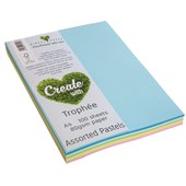 TROPHEE COLOURED PAPER A4 80GSM ASSORTED PASTELS PACK 100