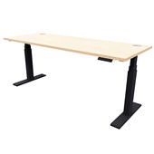 ZEALAND HEIGHT ADJUSTABLE DESK ELECTRIC W1800 X D700 X H6501250MM PREMIUM PLY