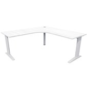 ZEALAND MIRAGE WORKSTATION W1800 X W1800 X D700 X H725MM SILVER FRAME NORDIC PINE TOP