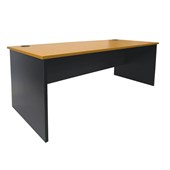 ZEALAND QUICKSHIP DESK W1500 X D750 X H730MM BEECH TOP CHARCOAL BASE