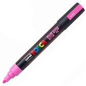 POSCA PC5M PAINT MARKER BULLET MEDIUM 25MM FLORESCENT PINK