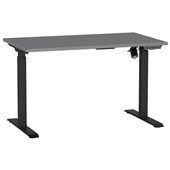 AGILE BOOST HEIGHT ADJUSTABLE SINGLE SIDED ELECTRICAL DESK W1200 X D700 X H7201200MM BLACK FRAME SILVER TOP