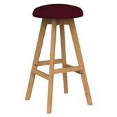 KNIGHT LUNA BUTTON BARSTOOL RUBY RED