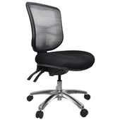 BURO METRO OFFICE CHAIR MESH BACK 3LEVER POLISHED ALUMINIUM BASE