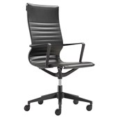 BURO DIABLO TASK CHAIR HIGH BACK ARMS PU BLACK