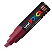 POSCA PC8K PAINT MARKER CHISEL BROAD 8MM RED WINE