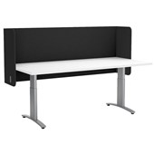 ACOUSTIC DESK SCREEN POD 12MM 1500 X 600MM BLACK