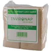 COASTAL ENVIRONAP QUILTED 2 PLY LUNCH NAPKIN KRAFT PACK 100