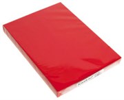 KASKAD COLOURED PAPER A4 225GSM ROSELLA RED PACK 100