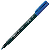 STAEDTLER 318 LUMOCOLOR PERMANENT MARKER BULLET 06MM BLUE