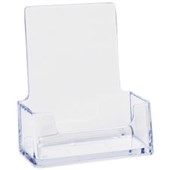 DEFLECTO BUSINESS CARD HOLDER PORTRAIT 65 X 96 X 46MM CLEAR