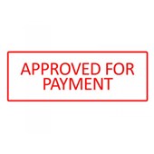 DIXON PREINKED STAMP APPROVED FOR PAYMENT RED