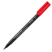 STAEDTLER 313 LUMOCOLOR PERMANENT MARKER BULLET SUPERFINE 04MM RED