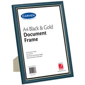 CARVEN DOCUMENT FRAME A4 BLACKGOLD