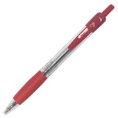 OPD BALLPOINT PEN RETRACTABLE RUBBER GRIP MEDIUM RED BOX 10