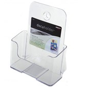 DEFLECTO BROCHURE HOLDER A5 FREESTANDING CLEAR W165 X H236 X D90MM CLEAR