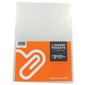 OPD LSHAPED POCKET A4 CLEAR PACK 20