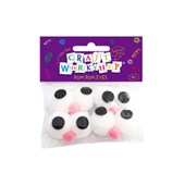 CRAFT POM POMS EYES AND NOSE 4 SETS