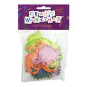 CRAFT SOFT STICKER DINOSAURS 20 PIECES